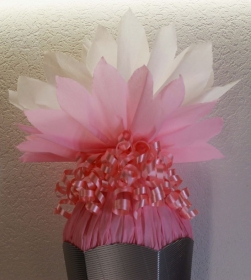 Schultüte Zuckertüte Rohling zum selbst verzieren Rohling 70 75 80 85 90 100 cm / 1m für Mädchen HANDARBEIT silber rosa weiß - Handarbeit kaufen