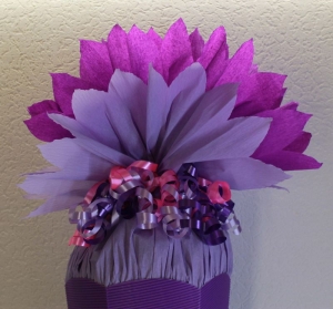 Schultüte Zuckertüte Rohling zum selbst verzieren Rohling 70 75 80 85 90 100 cm / 1m für Mädchen HANDARBEIT lila rosa violett helllila - Handarbeit kaufen