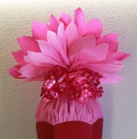 Schultüte Zuckertüte Rohling zum selbst verzieren Rohling 70 75 80 85 90 100 cm / 1m für Mädchen HANDARBEIT rosa pink  - Handarbeit kaufen