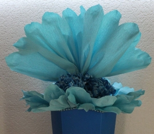 Schultüte Zuckertüte Rohling zum selbst verzieren Rohling 70 75 80 85 90 100 cm / 1m für Mädchen HANDARBEIT blau hellblau türkis - Handarbeit kaufen