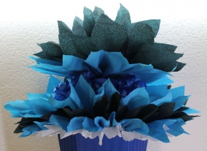 Schultüte Zuckertüte Rohling zum selbst verzieren Rohling 70 75 80 85 90 100 cm / 1m für Mädchen HANDARBEIT blau schwarz hellblau - Handarbeit kaufen