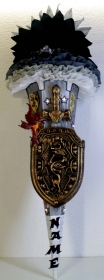 Schultüte Zuckertüte RITTER DRACHE Schwert für Jungen VERSANDBEREIT in gold grau schwarz weiß - Handarbeit kaufen