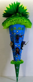 Schultüte Zuckertüte Ninja Turtles + LED für Jungen VERSANDBEREIT in blau grün  - Handarbeit kaufen