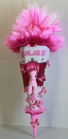 Schultüte Zuckertüte Pferdchen Einhorn für Mädchen VERSANDBEREIT in pink rosa weiß - Handarbeit kaufen
