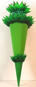 Schultüte Zuckertüte Rohling zum selbst verzieren Rohling 70 75 80 85 90 100 cm / 1m für Jungen HANDARBEIT grün olivgrün - Handarbeit kaufen