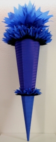 Schultüte Zuckertüte Rohling zum selbst verzieren Rohling 70 75 80 85 90 100 cm / 1m für Jungen HANDARBEIT blau dunkelblau schwarz - Handarbeit kaufen