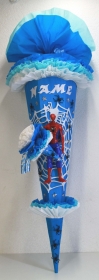 Schultüte Zuckertüte SPIDER-MAN für Jungen VERSANDBEREIT in blau hellblau weiß - Handarbeit kaufen