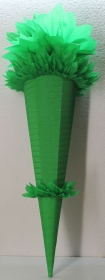Schultüte Zuckertüte Rohling zum selbst verzieren Rohling 70 75 80 85 90 100 cm / 1m für Jungen HANDARBEIT grün - Handarbeit kaufen