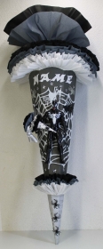 Schultüte Zuckertüte SPIDER-MAN für Jungen VERSANDBEREIT in schwarz grau weiß - Handarbeit kaufen