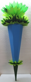 Schultüte Zuckertüte Rohling zum selbst verzieren Rohling 70 75 80 85 90 100 cm / 1m für Jungen HANDARBEIT blau grün dunkelgrün - Handarbeit kaufen