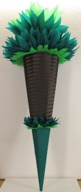 Schultüte Zuckertüte Rohling zum selbst verzieren Rohling 70 75 80 85 90 100 cm / 1m für Jungen HANDARBEIT schwarz moosgrün grün - Handarbeit kaufen