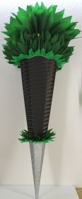 Schultüte Zuckertüte Rohling zum selbst verzieren Rohling 70 75 80 85 90 100 cm / 1m für Jungen HANDARBEIT schwarz grün - Handarbeit kaufen
