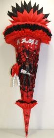 Schultüte Zuckertüte SPIDER-MAN für Jungen VERSANDBEREIT in rot schwarz silber - Handarbeit kaufen