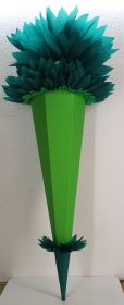 Schultüte Zuckertüte Rohling zum selbst verzieren Rohling 70 75 80 85 90 100 cm / 1m für Jungen HANDARBEIT türkisgrün grün - Handarbeit kaufen