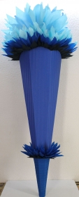 Schultüte Zuckertüte Rohling zum selbst verzieren Rohling 70 75 80 85 90 100 cm / 1m für Jungen HANDARBEIT schwarz dunkelblau hellblau - Handarbeit kaufen
