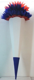 Schultüte Zuckertüte Rohling zum selbst verzieren Rohling 70 75 80 85 90 100 cm / 1m für Jungen HANDARBEIT weiß dunkelblau rot - Handarbeit kaufen
