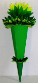Schultüte Zuckertüte Rohling zum selbst verzieren Rohling 70 75 80 85 90 100 cm / 1m für Jungen HANDARBEIT grün hellgrün - Handarbeit kaufen
