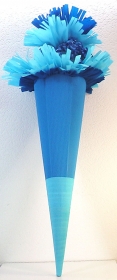 Schultüte Zuckertüte Rohling zum selbst verzieren Rohling 70 75 80 85 90 100 cm / 1m für Jungen HANDARBEIT blau dunkelblau - Handarbeit kaufen