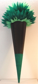 Schultüte Zuckertüte Rohling zum selbst verzieren Rohling 70 75 80 85 90 100 cm / 1m für Jungen HANDARBEIT schwarz türkisgrün mintgrün - Handarbeit kaufen