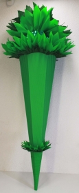 Schultüte Zuckertüte Rohling zum selbst verzieren Rohling 70 75 80 85 90 100 cm / 1m für Jungen HANDARBEIT grün dunkelgrün - Handarbeit kaufen