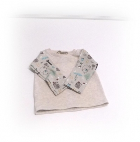 Baby Pulli, Sweater Gr. 56-62 aus Jersey für Babys in hellbeige