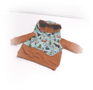 Hoodie Baby Gr. 62-68 mit Wickelkragenkapuze Kuschelsweater Baby Kind