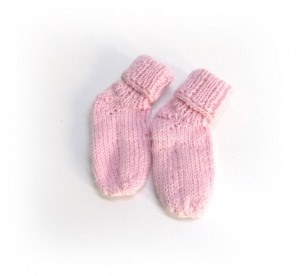 Socken Baby Gr. 15/16 gestrickt in rosa Mädchen, Babysocken, Socken gestrickt Baby KInd