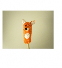 Fingerpuppe Fuchs - von Hand gestrickt und gehäkelt