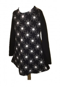 Kleid Gr. 128 - Tunika - Jersey Baumwolle - Handgenäht nach eigenem Entwurf (Kopie id: 22345)