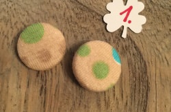 ☀️ Stoffknöpfe aus Baumwolle 15mm mit schickem Muster  Nr.1 ❤️ Jeder Knopf ein Unikat!! 