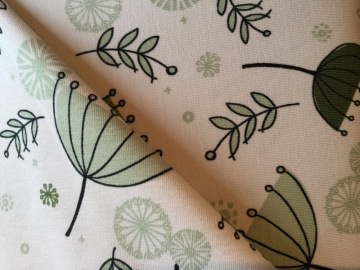 ✂ Jersey Baumwolle - Pusteblumen grau - grün