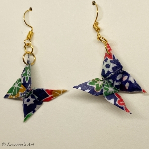 Origami Schmetterling Chocho Ohrringe, Ohrhänger Handgemacht, Schmuck, Perfektes Geschenk, Kawaii, Hochzeit  