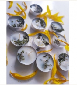 Vegane Teelichter Kräuterkerze Sojawachs Duftkerze Naturrein Geschenk Gastgeschenk