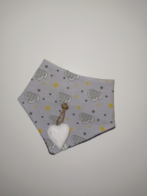 Baby Halstuch Dreieckstuch zweiseitig mit Kuschel-Fleece und Druckknöpfen Baby Geschenk (Gr. 50-62)