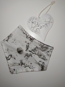 Baby Dreieckstuch Halstuch mit Dschungeltieren zweiseitig tragbar mit Druckknöpfen Geschenk (Gr. 50-62) 