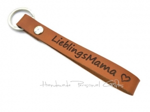 Schlüsselanhänger aus Leder,  Lieblingsmama,  anpassbar mit Koordinaten, Namen oder kleinen Text, beste mama, welt beste mama - Handarbeit kaufen