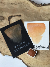 salty Caramel Shimmer, Watercolor, Aquarell, halber Napf