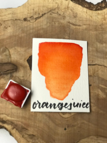 Orange Juice Watercolor, Aquarell, halber Topf
