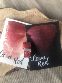 Red Lava Watercolor, Metallic, Aquarell, halber Napf  