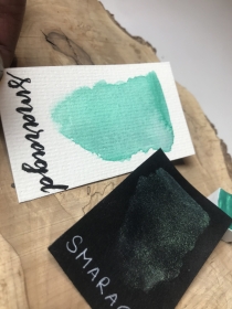 Smaragd Shimmer Watercolor, Aquarell, halber Napf 