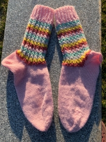 Gestrickte bunte Socken Größe 38 - Handarbeit kaufen