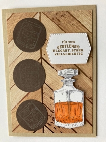   3D Geburtstagskarte für Männer, mit Whiskey ♂& Grußtext Handarbeit Stampin'Up!   - Handarbeit kaufen
