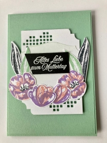 Muttertag 3D Tulpen Grußkarte Glückwunschkarte handgefertigt - Handarbeit kaufen