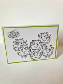 Glückwunschkarte Geburtstagskarte mit Tieren Handarbeit Handgefertigt Karte UNIKAT  - Handarbeit kaufen