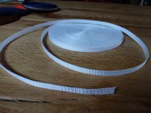 ✄3 Meter✄ Gurtband aus Polypropylen -  weiß - 1 cm breit - Träger zum Beispiel für Taschen  - Handarbeit kaufen