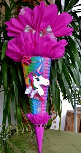Handgemachte Schultüte Pegasus Zuckertüte  Einhorn Pferd  - Handarbeit kaufen