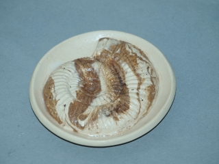 Seifenablage - Abdruck  Versteinerung Ammonit aus Madagaskar - Unikat - Keramik   (Kopie id: 100119342)