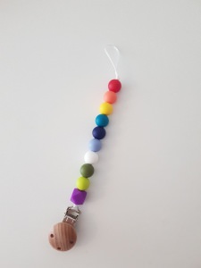 ★★★★★ Schnullerkette aus Silikon in Regenbogenfarben ★★★★★   