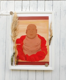 Wand Bild, Buddha, handgemalt, Wanddekoration - Handarbeit kaufen