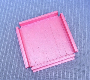 Serviettenhalter aus Holz rosa handgefertigt Tischdekoration